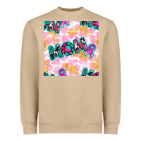 Mushroom Breast Cancer Awareness Mom With Leopard Patterns Heavyweight Sweatshirt - BundleAndBundleShop