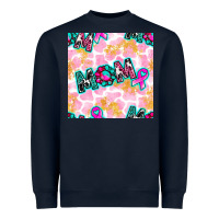 Navy Breast Cancer Awareness Mom With Leopard Patterns Heavyweight Sweatshirt - BundleAndBundleShop
