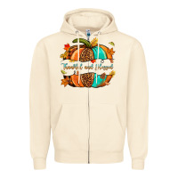 Sandshell pumpkin thankful and blessed Zipper Hoodie - NancyCooperArtShop