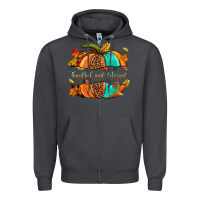 Smoke pumpkin thankful and blessed Zipper Hoodie - NancyCooperArtShop