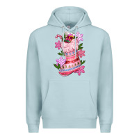 Blue Mist pink christmas socks Premium Hoodie - CowGirlArtShop