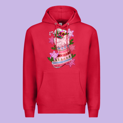 Pink Christmas Socks Premium Hoodie Designed By Cowgirlartshop