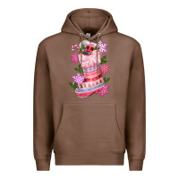 Chestnut pink christmas socks Premium Hoodie - CowGirlArtShop