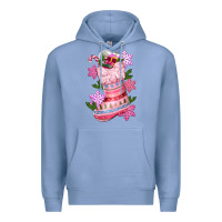 Colony Blue pink christmas socks Premium Hoodie - CowGirlArtShop
