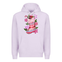 Lilac pink christmas socks Premium Hoodie - CowGirlArtShop