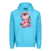 Ocean Blue pink christmas socks Premium Hoodie - CowGirlArtShop