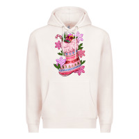 Pale Pink pink christmas socks Premium Hoodie - CowGirlArtShop