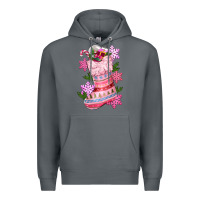 Rock pink christmas socks Premium Hoodie - CowGirlArtShop
