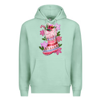 Seafoam pink christmas socks Premium Hoodie - CowGirlArtShop