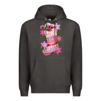 Smoke pink christmas socks Premium Hoodie - CowGirlArtShop