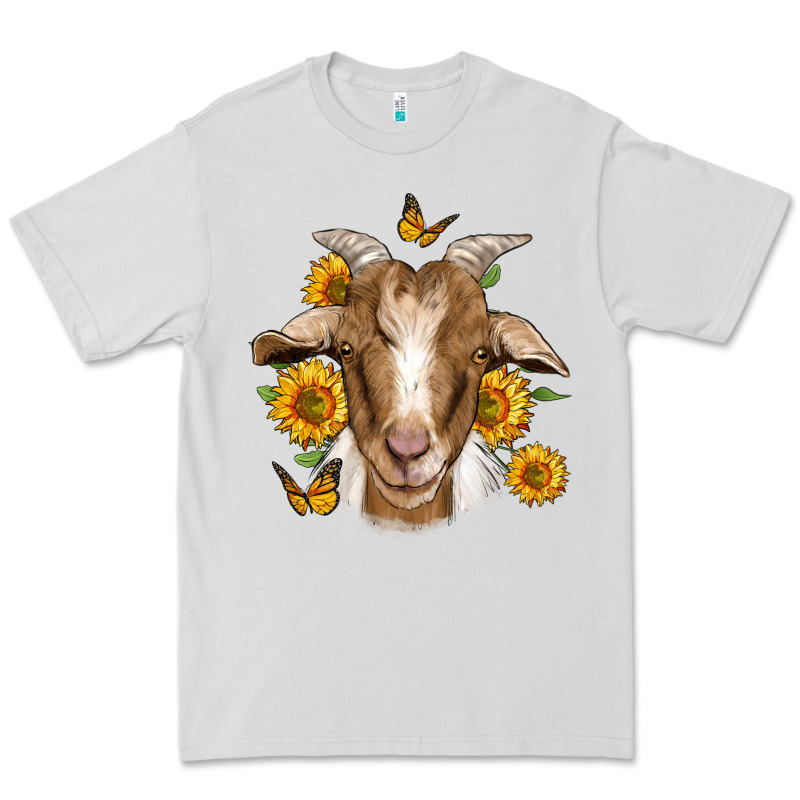 Sunflower Goat Premium Tee by Jasminsmagicworld | Teevron