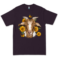 Plum sunflower goat Premium Tee - Jasminsmagicworld