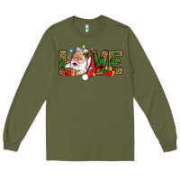 Army Green Love And Santa With Gift Boxes Long Sleeve Tee - BundleAndBundleShop