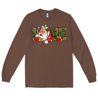 Chestnut Love And Santa With Gift Boxes Long Sleeve Tee - BundleAndBundleShop