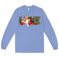 Colony Blue Love And Santa With Gift Boxes Long Sleeve Tee - BundleAndBundleShop