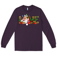 Plum Love And Santa With Gift Boxes Long Sleeve Tee - BundleAndBundleShop
