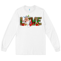 White Love And Santa With Gift Boxes Long Sleeve Tee - BundleAndBundleShop