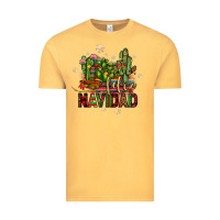 Vintage Mustard feliz navidad cactus Vintage Tee - JahusDesignShop
