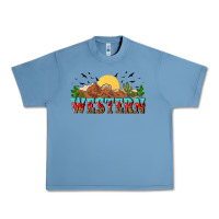 Pebble Blue western Urban Heavy Tee - NancyCooperArtShop