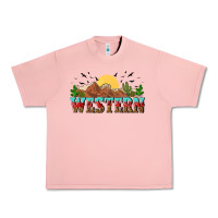 Salmon western Urban Heavy Tee - NancyCooperArtShop