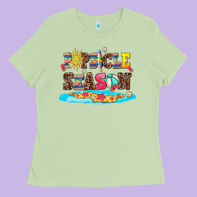 Popsicle Season Ladies Tee Designed By Adodesignshop