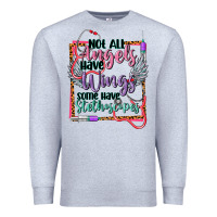 Heather Grey Not all angels have wings Premium Sweatshirt - CowGirlArtShop