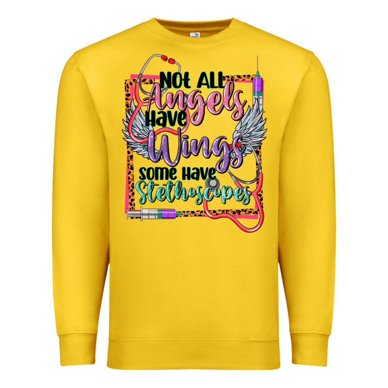 Not All Angels Have Wings Premium Sweatshirt by CowGirlArtShop | Teevron