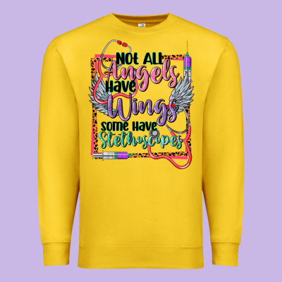 Not All Angels Have Wings Premium Sweatshirt Designed By Cowgirlartshop