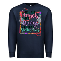 Navy Not all angels have wings Premium Sweatshirt - CowGirlArtShop