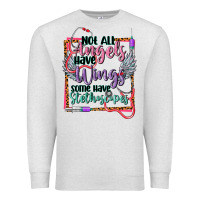 Oatmeal Heather Not all angels have wings Premium Sweatshirt - CowGirlArtShop