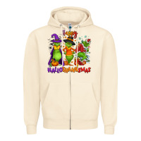 Sandshell Happy Hallothanksmas Zipper Hoodie - NancyCooperArtShop