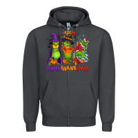 Smoke Happy Hallothanksmas Zipper Hoodie - NancyCooperArtShop