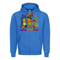 True Royal Happy Hallothanksmas Zipper Hoodie - NancyCooperArtShop
