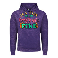 Cloud Purple its fine im dine everythings fine Vintage Hoodie - MaliasSmallBusiness