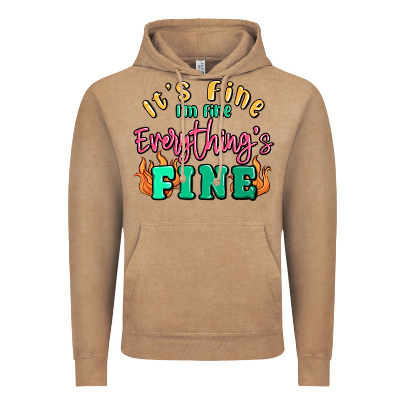 Its Fine Im Dine Everythings Fine Vintage Hoodie by MaliasSmallBusiness | Teevron