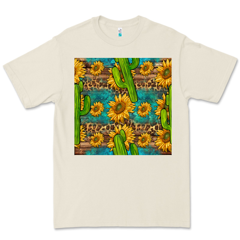 Sunflower And Cactus Seamless Pattern Premium Tee by BundleAndBundleShop | Teevron