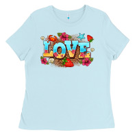 Baby Blue love summer Ladies Tee - AdoDesignShop