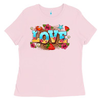 Bubblegum Pink love summer Ladies Tee - AdoDesignShop
