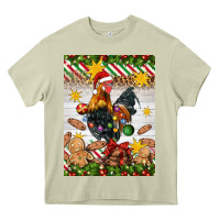 Mossy Christmas rooster Heavy Core Tee - Artiststas