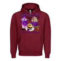 Burgundy Hocus Pocus I Need Coffee to Focus Zipper Hoodie - texasbilliewilder