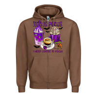 Chestnut Hocus Pocus I Need Coffee to Focus Zipper Hoodie - texasbilliewilder