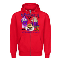 Red Hocus Pocus I Need Coffee to Focus Zipper Hoodie - texasbilliewilder