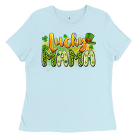 Baby Blue lucky mama Ladies Tee - Artiststas