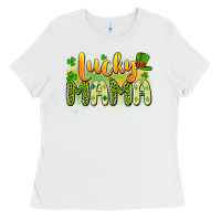 White lucky mama Ladies Tee - Artiststas