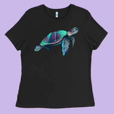 Turtle Ladies Tee Designed By Ranaportraitstore