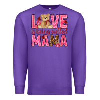 Purple Love is being called Mama Valentine's Day Premium Sweatshirt - HowdyJamesFarm