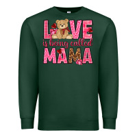 Sports Green Love is being called Mama Valentine's Day Premium Sweatshirt - HowdyJamesFarm