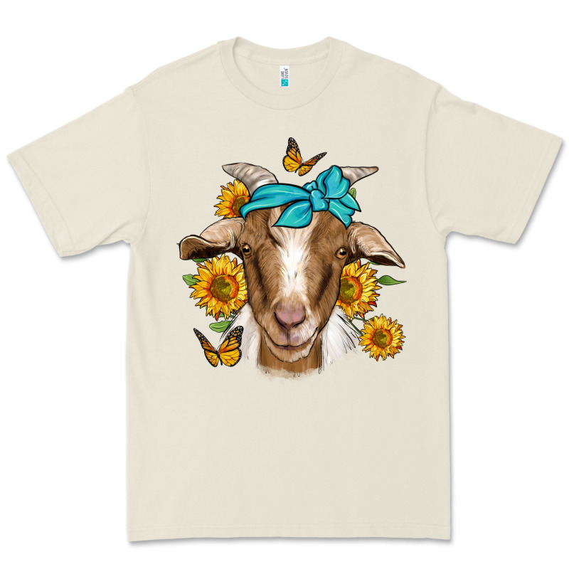 Sunflower Bandana Goat Premium Tee by Jasminsmagicworld | Teevron