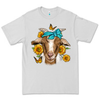 Dove Grey sunflower bandana goat Premium Tee - Jasminsmagicworld