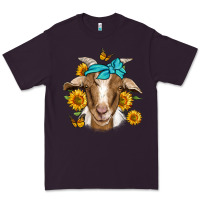 Plum sunflower bandana goat Premium Tee - Jasminsmagicworld